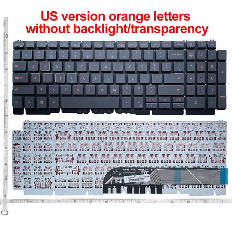 Teclado de Laptop para Dell Inspiron 5530 15 5510 5518 3520 3525 5505 3510 Latitude 3520 3525 P117F P112F P107F 5515 3525 3511 3515