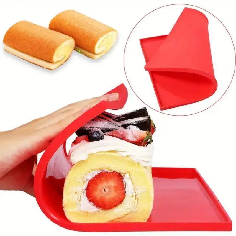 40*30 Swiss Roll Cake Mat Food-grade Silicone Baking Mat High-temperature Resistant Pizza Mat Children's Meal Mat Baking Mat