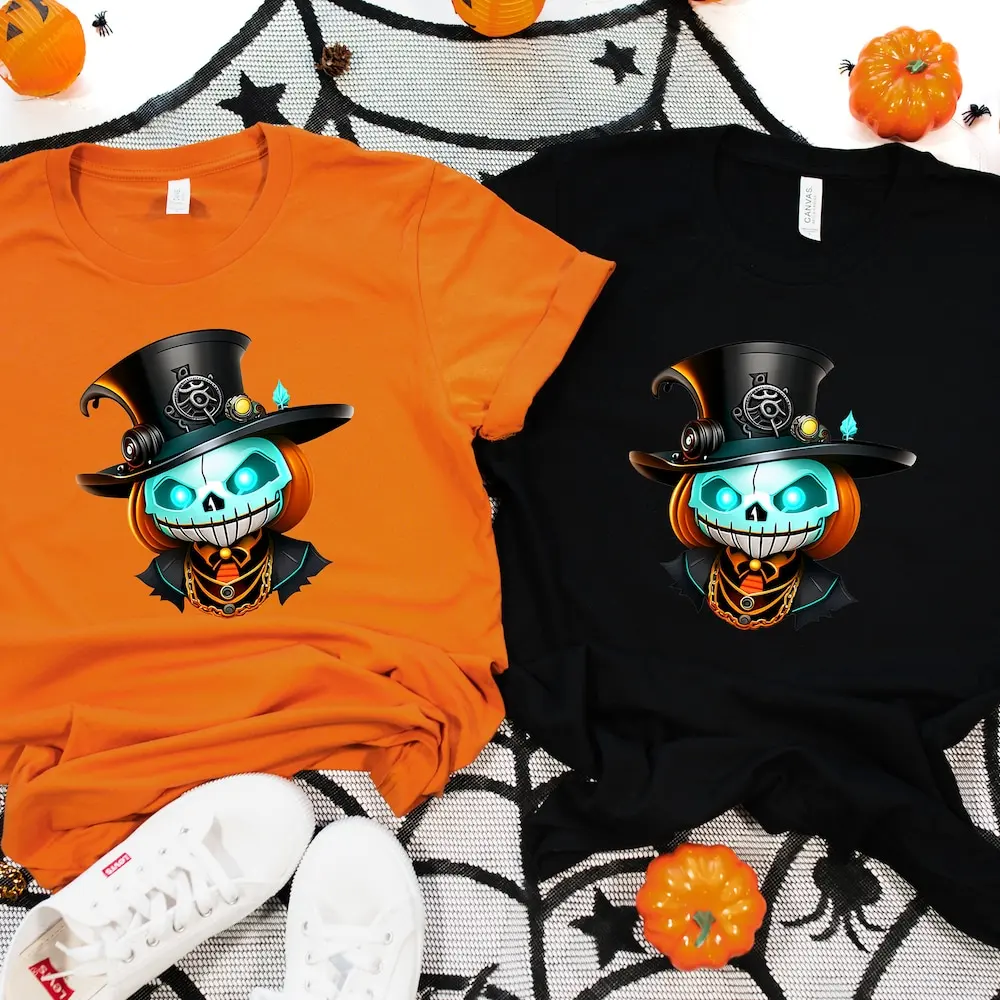 

Skull Halloween T Shirt Happy Witch Funny Squad