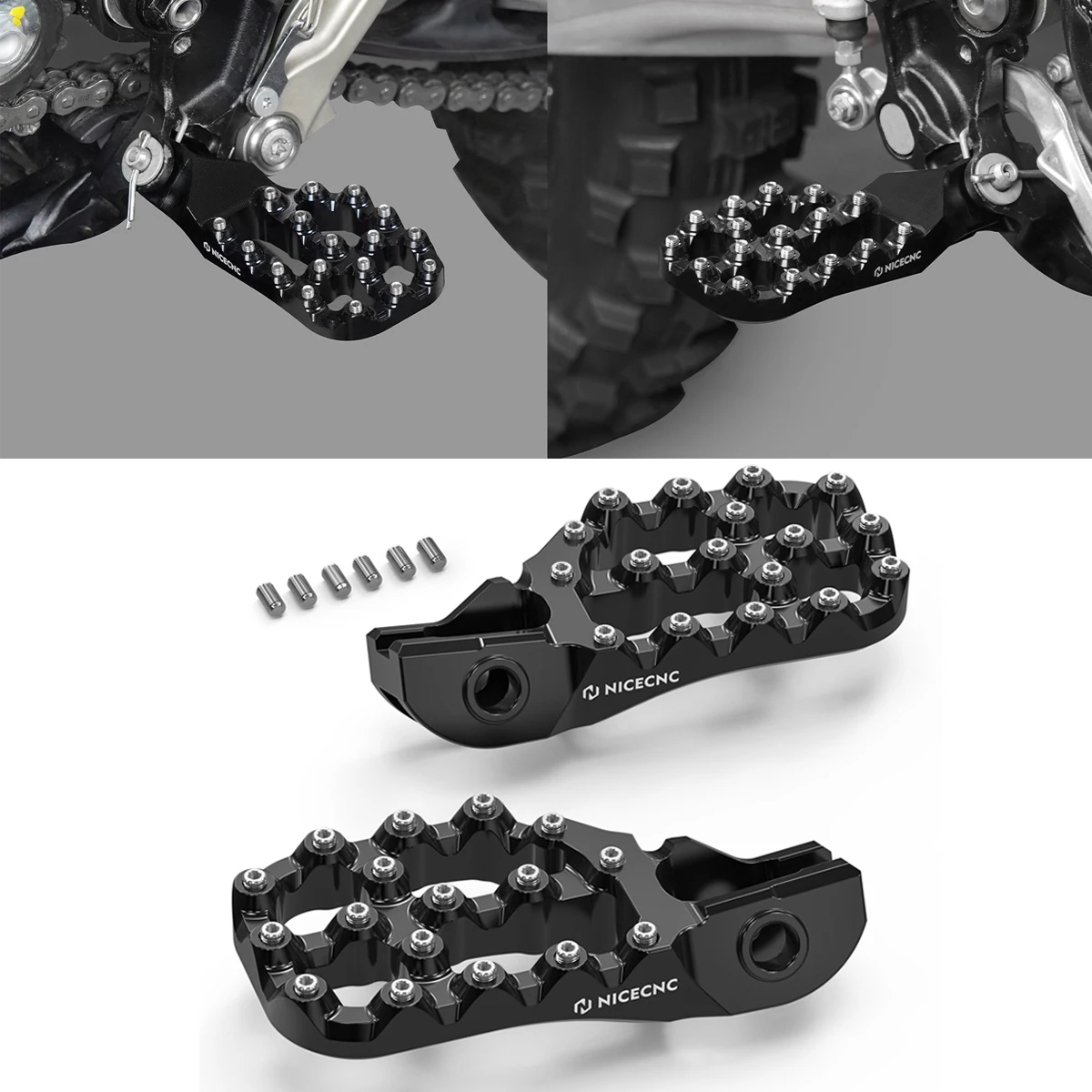 

For Husqvarna TE 300 TE 250 FE 250 FE 350 FE 450 501 2017-2023 TX 300 TC 125 FC 250 2017-2022 Offset Foot Peg Footrests Extender