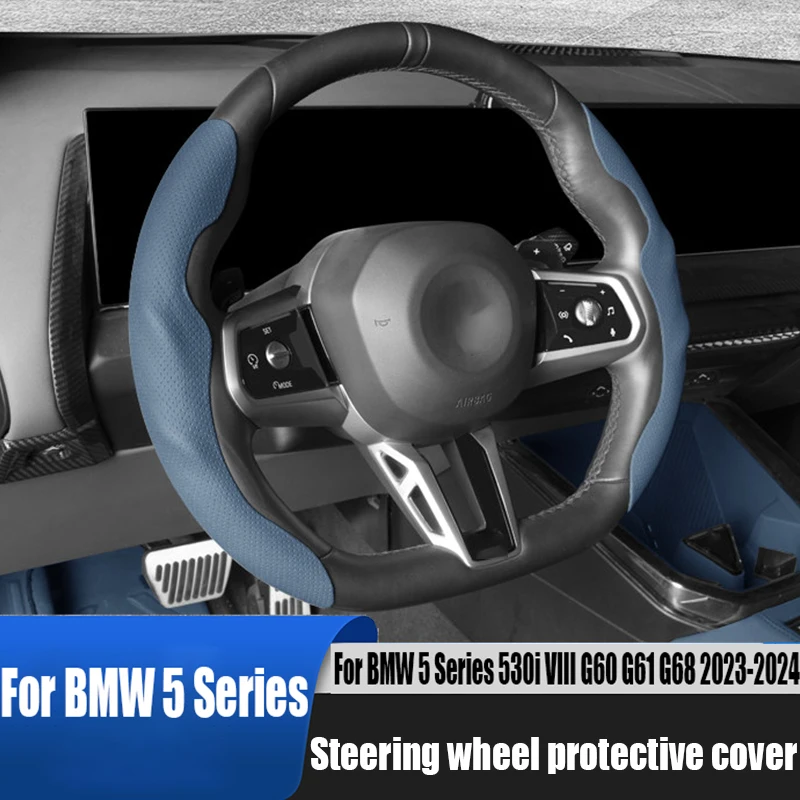 

For BMW 5 Series 530i VIII G60 G61 G68 2023 2024 steering wheel protective cover half package car interior modification part