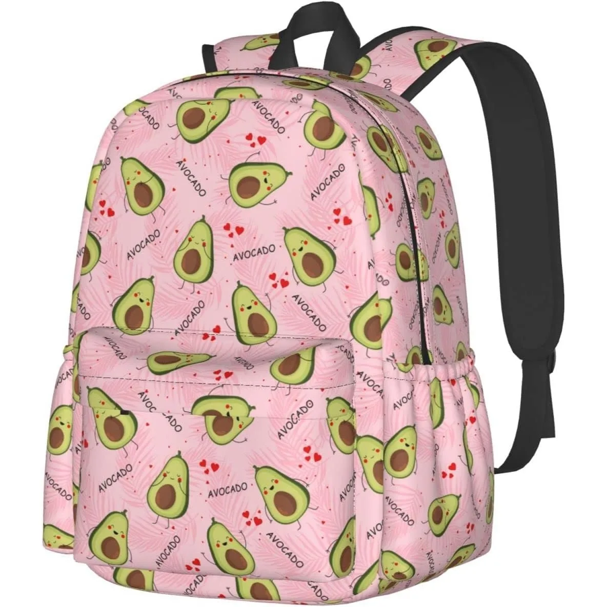 

Backpack Cute Avocado Pink Palm Leaves Laptop Backpack School Bookbag Shoulder Bag Casual Daypack