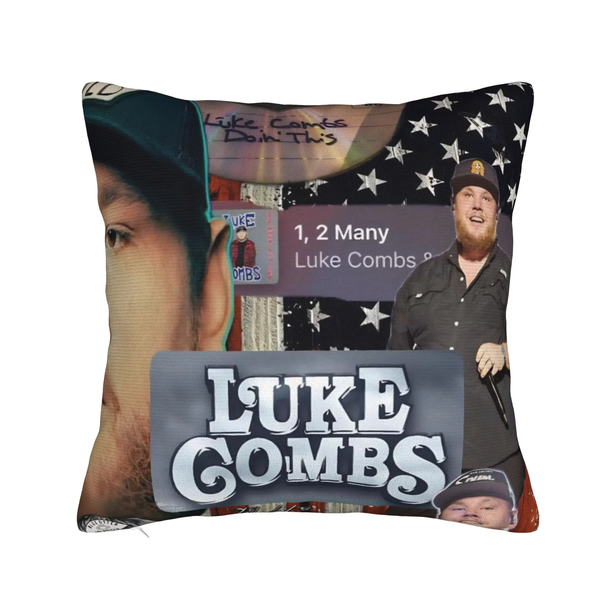 Decorative Pillowcase  Lukes Combs Tour 2026 Merchandise Home  Throw Pillow Case Cover Square Multiple Sizes
