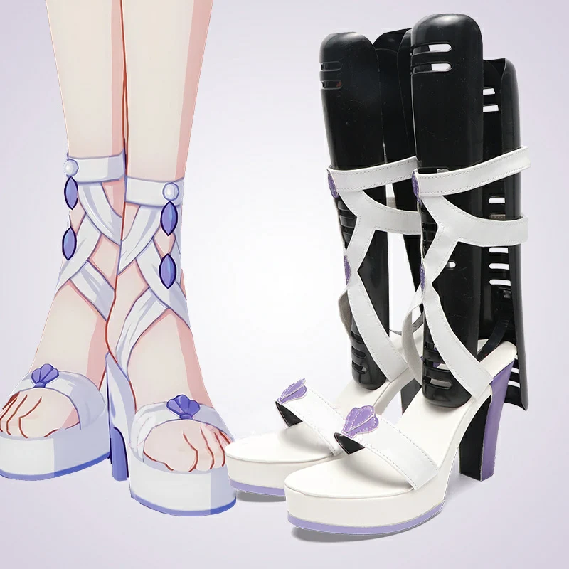 

New Raiden Mei Cosplay Game Honkai Impact 3rd Beautiful leg strap heels Prop Shoes party Women Custom cool swimsuit shoes