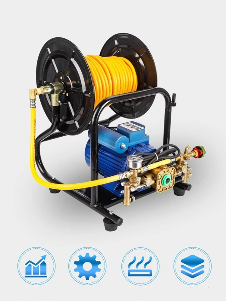 

220V Household Garden Greenhouse Rice Farming Portable Four-Stroke High-Pressure Sprayer with Integrated Hose Reel