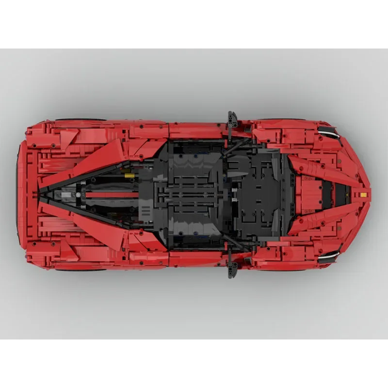 MOC-194680 New Red Supercar Series Building Block Model• 3636 Parts MOC Creative Educational Boy Birthday Building Block Toy