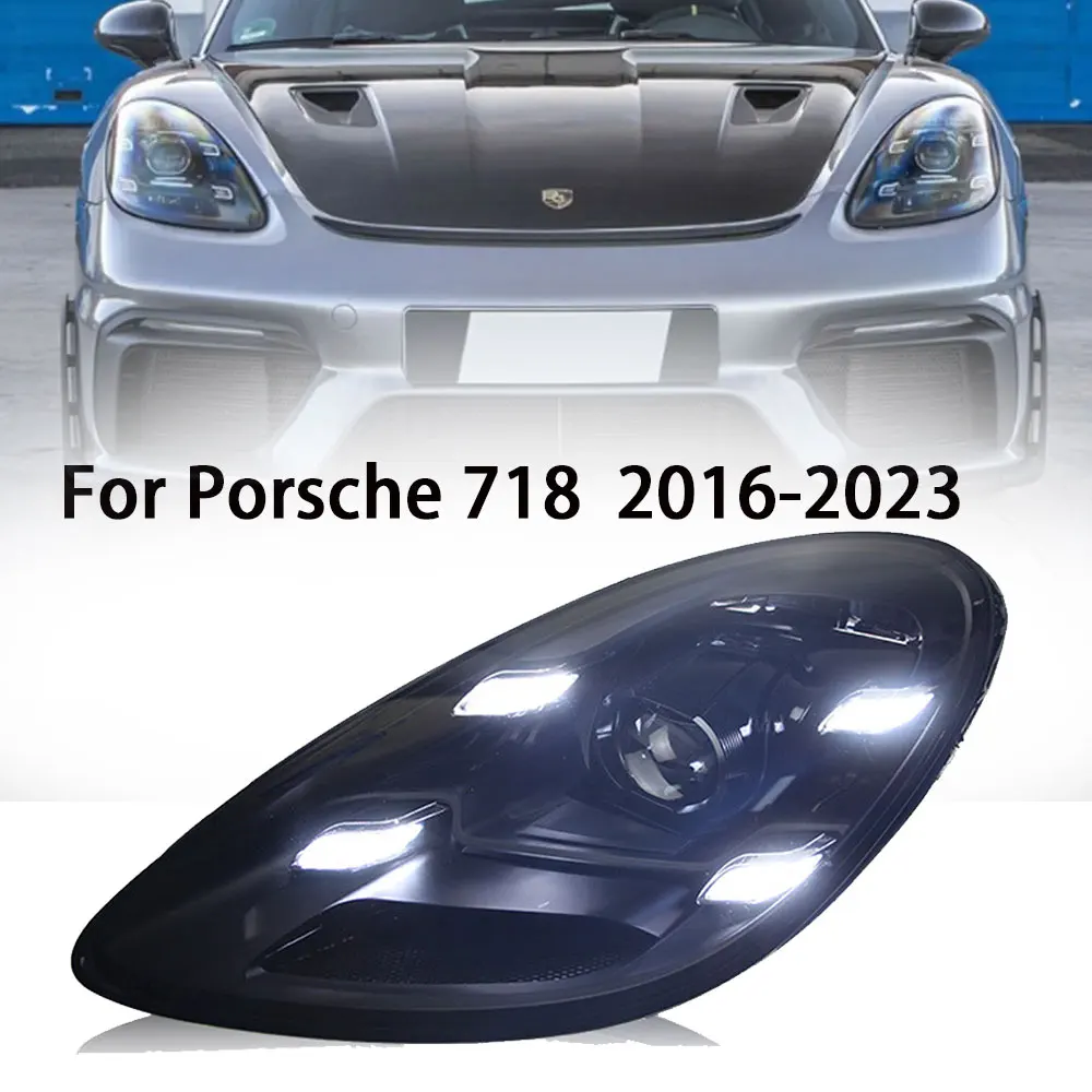 

Car Accessories for Porsche Cayman 2016-2023 718 LED boxster DRL Projector Lens Signal Head Lamp Accembly Auto Accessories