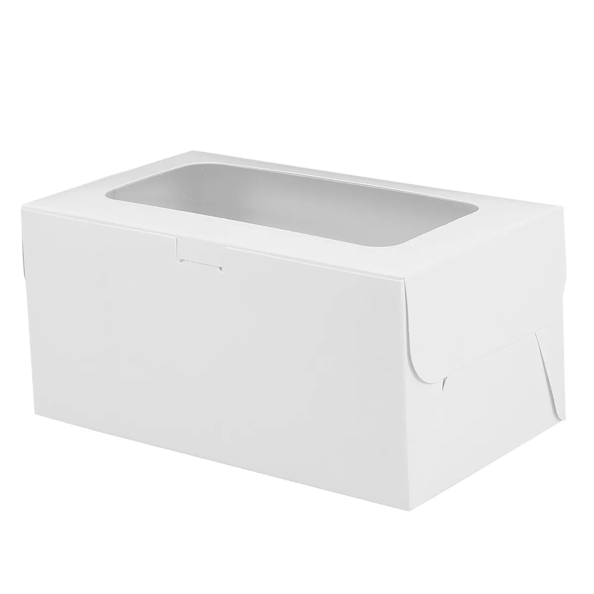 10Pcs Food Grade Paper Cupcake Box with Window for Cupcakes Muffins Cookies Egg Tarts Dessert Packaging Birthday Shower