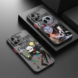 The Nightmare Before Christmas Art Frosted Translucent For Redmi Note 13 12 12S 12T 11 11T 11E 10 10S 9 Pro Plus 5G Funda