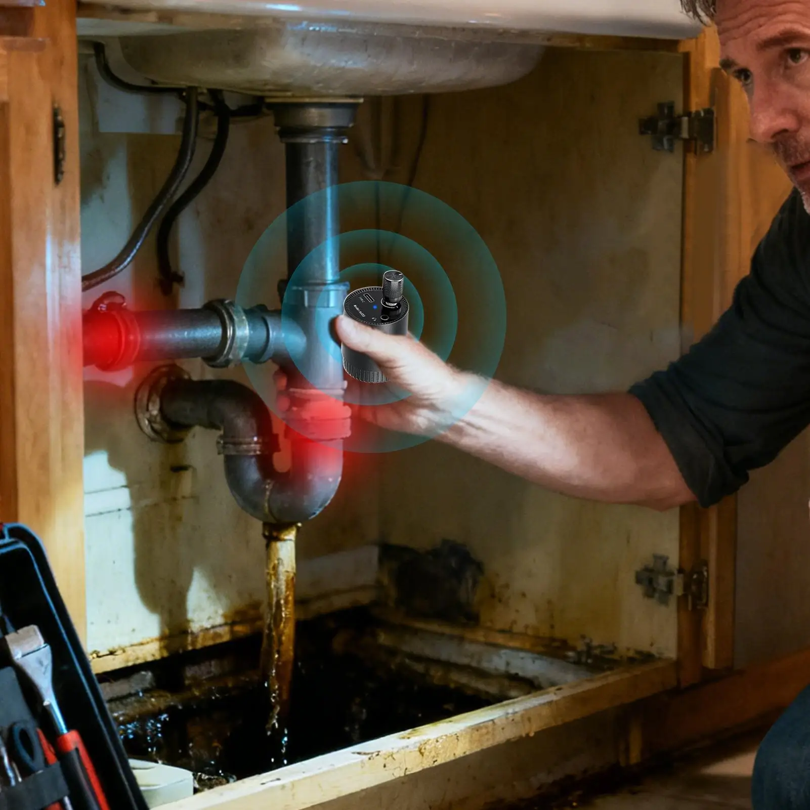 

Детекторы утечки воды для дома, высокопрочный капельный монитор, детектор утечки подземной воды для дома, спальни, подвала, кухни