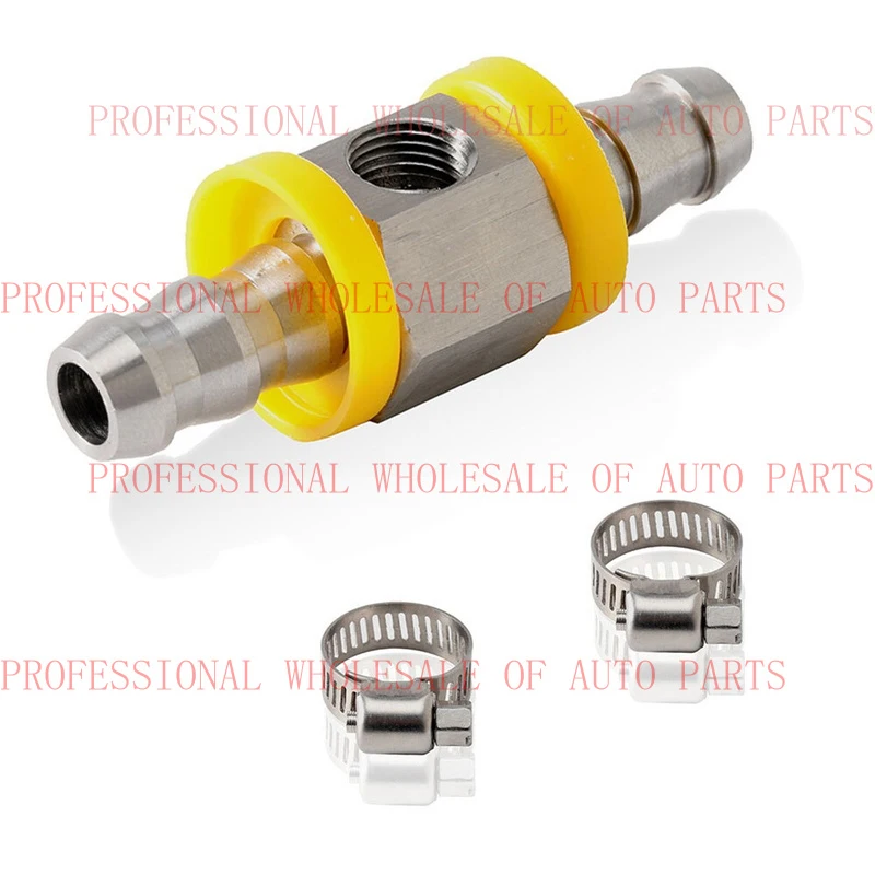 V+ for 3/8  Fuel Line Fuel Pressure Gauge Sensor T-Fitting Adapter 1/8-27 NPT