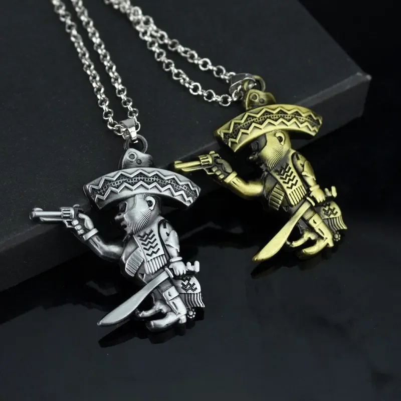 Outlaw Motor Biker Pendant Mexican Metal Necklace BANDIDOS Motorcycle Club MC Worldwide Tought Guy Pendant Accessories