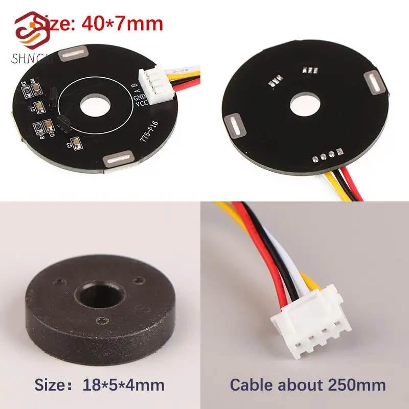 775-P16 Double Hall Magnet Encoder Code Plate Magnetic Induction Rotation Speed Direction Sensor Use To 775 DC Gear Motor