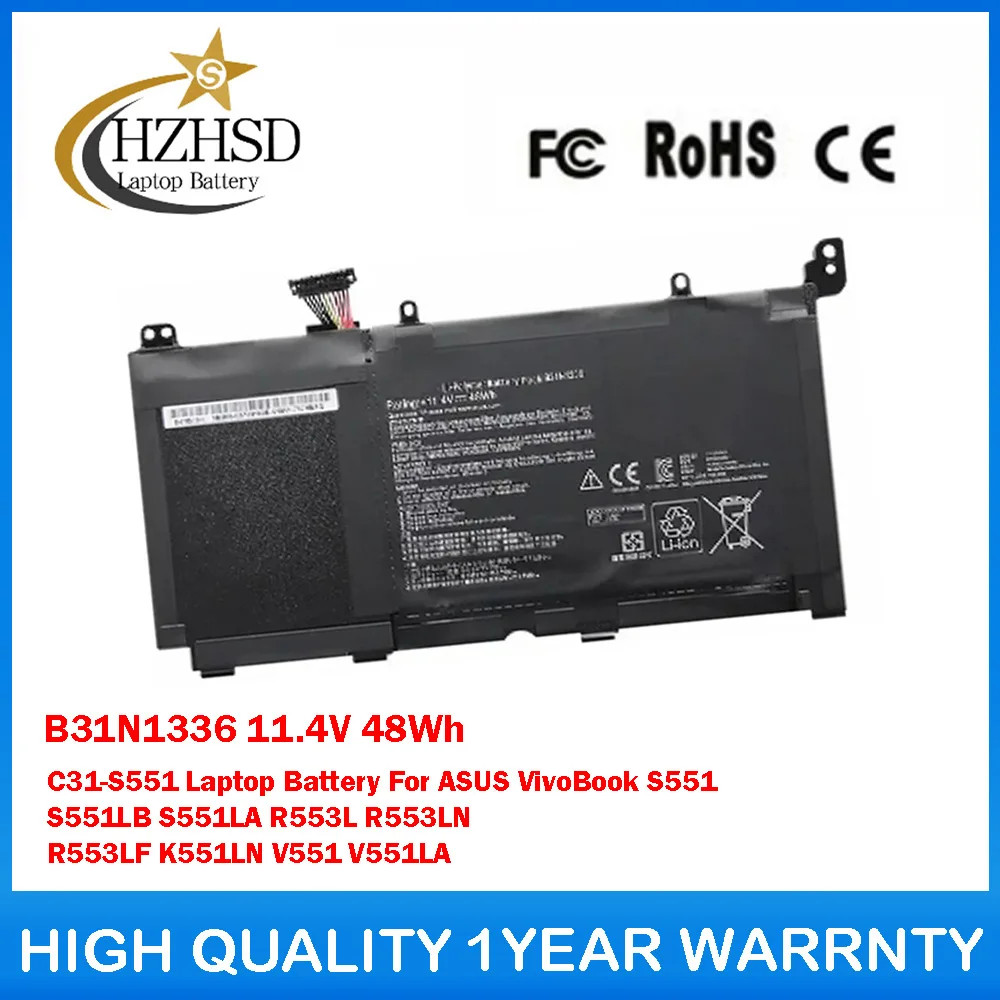 

B31N1336 11.4V 48Wh C31-S551 Laptop Battery For ASUS VivoBook S551 S551LB S551LA R553L R553LN R553LF K551LN V551 V551LA