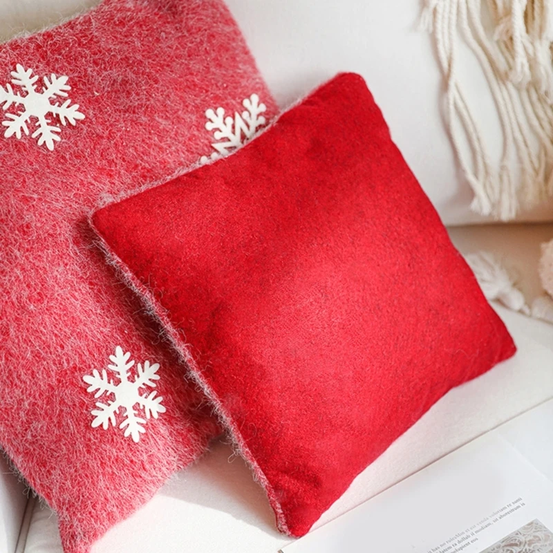 Christmas Snowflake Pillow Soft Plush Cushion for Home and Office Support