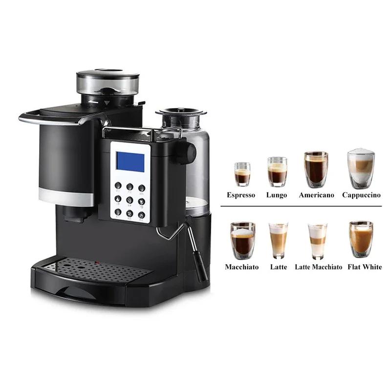 

Original brand newAll-in-one Coffee Machine Professional Espresso Maker with Grinder for Cappuccino Americano Kitchen Appliances