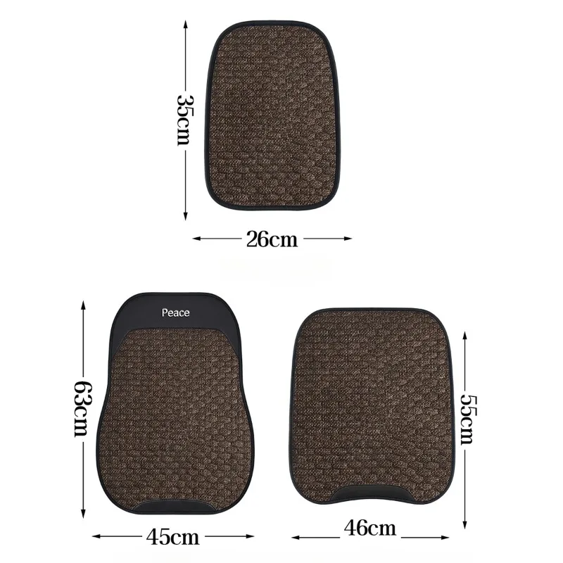 Breathable Linen Car Seat Cushion Comfortable and Wearable Car Seat Cover Universal Fits Most Cars - 1 Unit