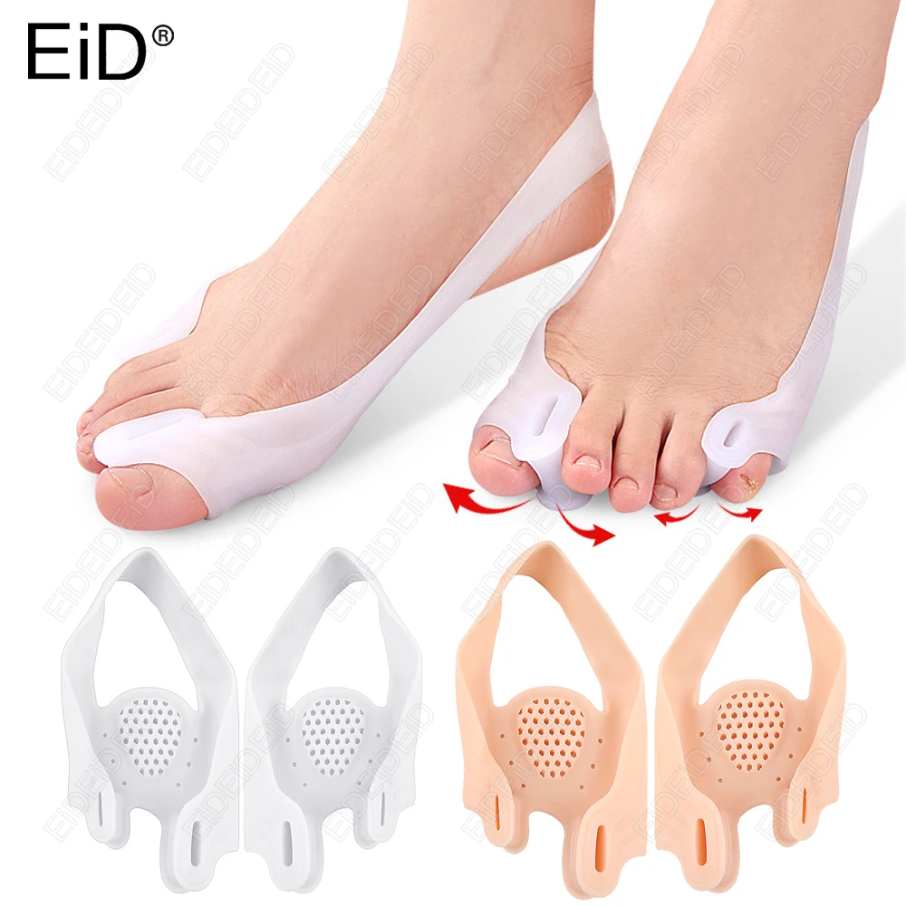 Double Hole Toe Separator Bunion Orthosis Band Thicken Shock Absorption Foot Anti-Wear Tensile Tape Corrector Toes pads Unisex