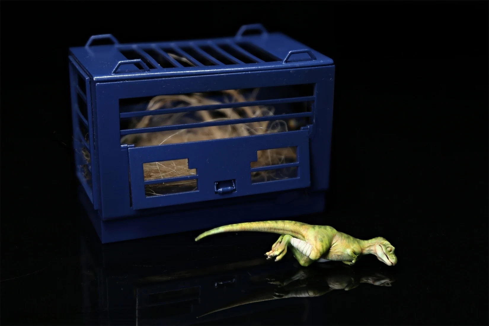 DINO DREAM Studio 1/30 Scale Juvenile Tyrannosaurus Cage Model T-Rex Dinosaur Animal Collection Decoration Statue Birthday Gift