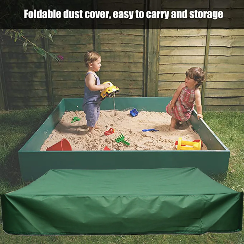 Square Sandbox Cover Waterproof Toy Sandpit Canopy Protector Shelter