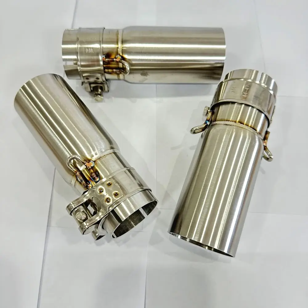 Motorcycle accessory modified exhaust pipe 51mm stainless steel exhaust pipe middle connecting pipe 30-48mm