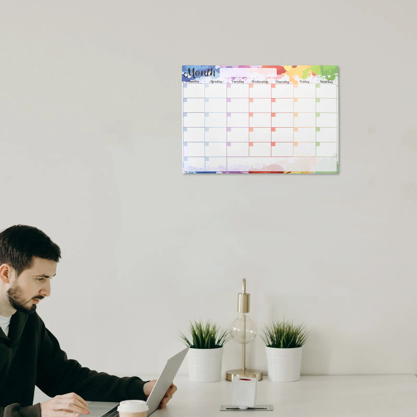 Magnetic Erasable Whiteboard Monthly Weekly Planner Board for Refrigerator Dry Erase Note Board Home Office Magnetic Whiteboard