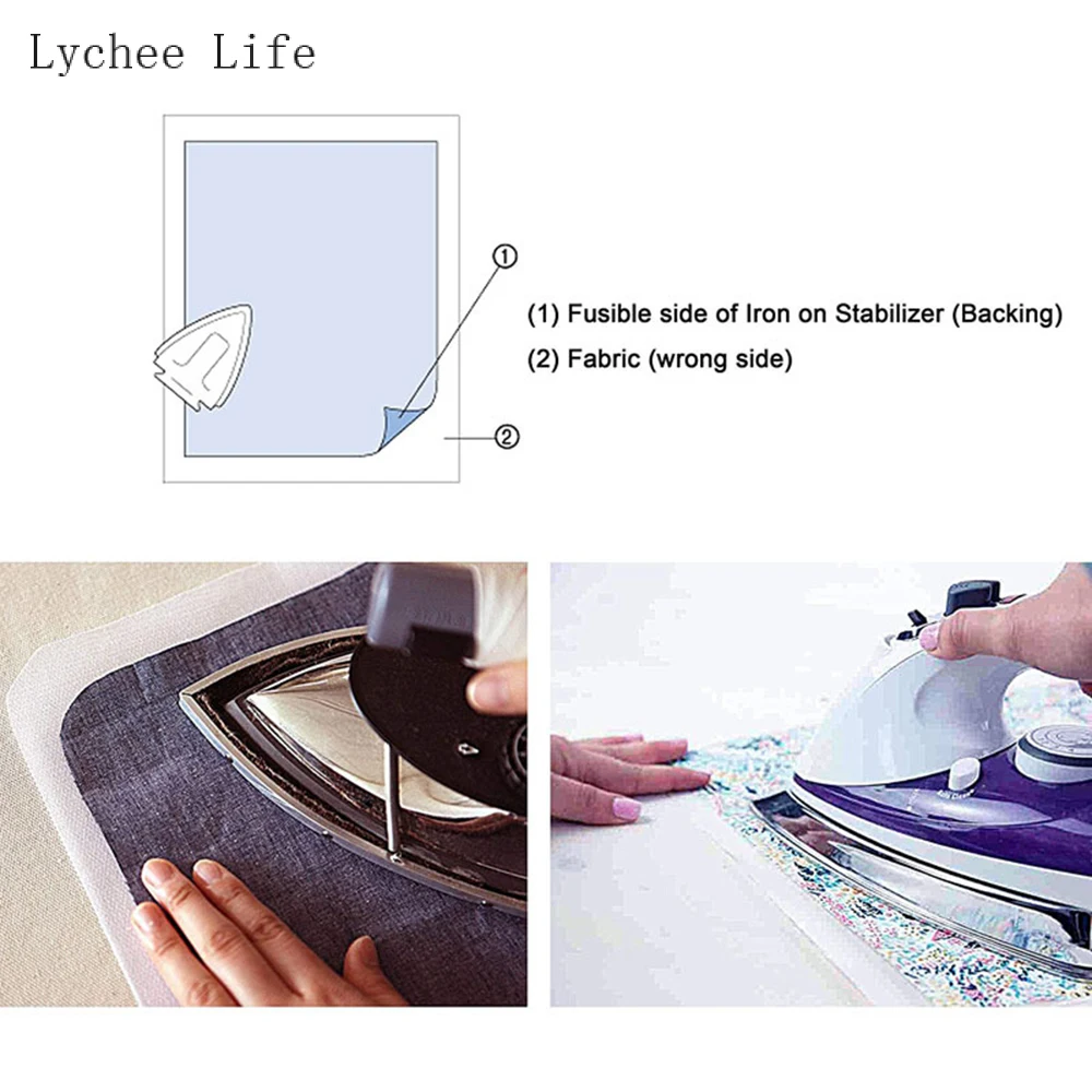 Lychee Life 5 jardów tkanina łącząca żywica podszewka Diy akcesoria do szycia tkanina Patchwork podszewka materiałowa Patchwork rzemiosło