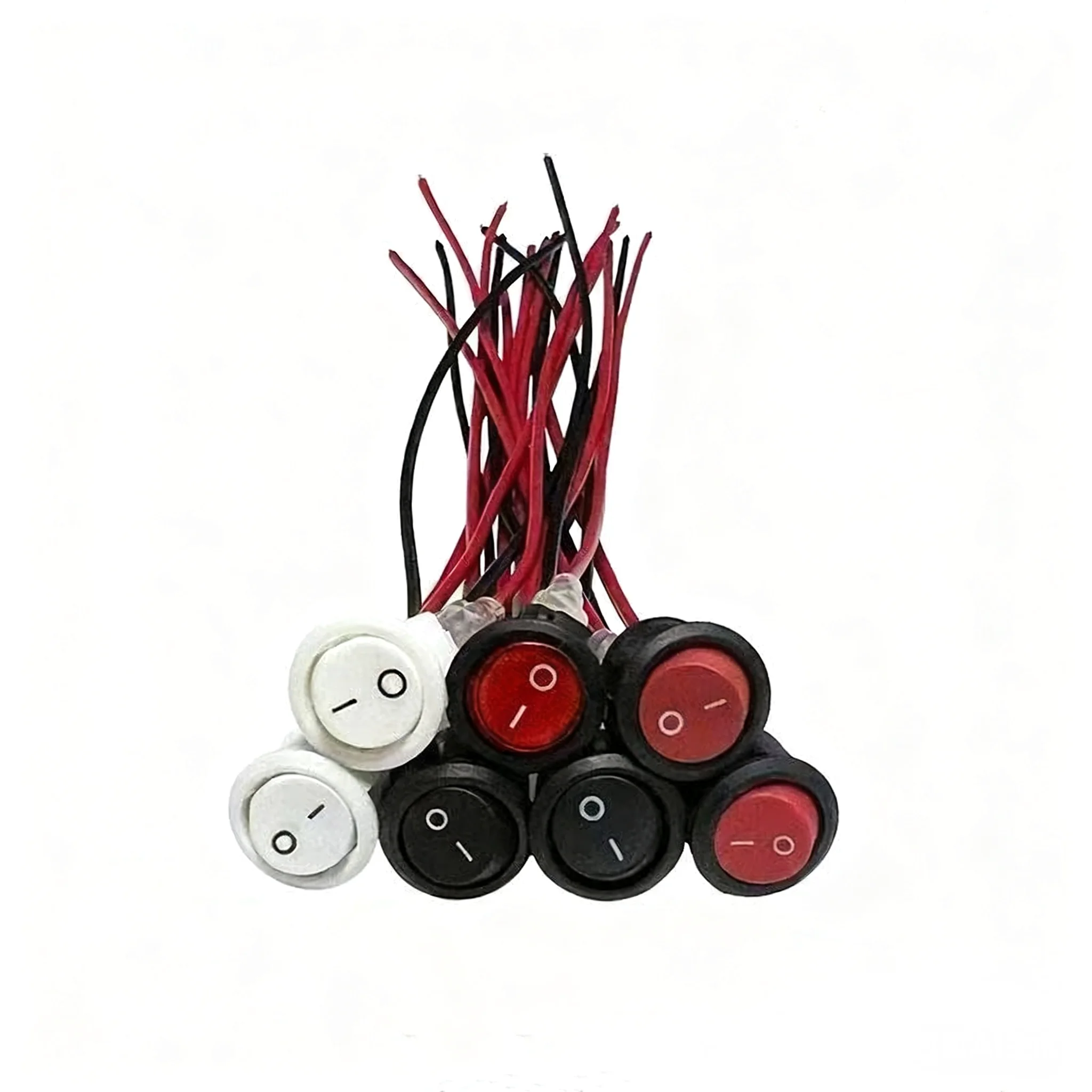Small Round 15MM With Wire, Power Supply, Table Lamp, Rice Cooker, Boar-Shaped Switch KCD11, Button Keys 12V 24 220V