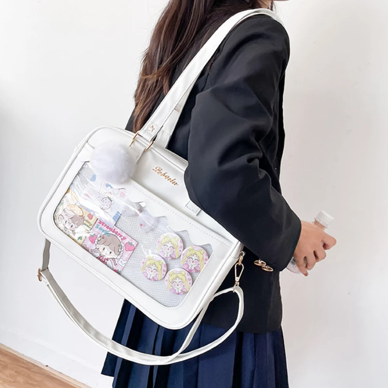 Itabag Borsa A Tracolla Stile Giapponese In Pelle PU - Borsa Messaggero Trasparente Per Ragazza - Regalo Moda - 5
