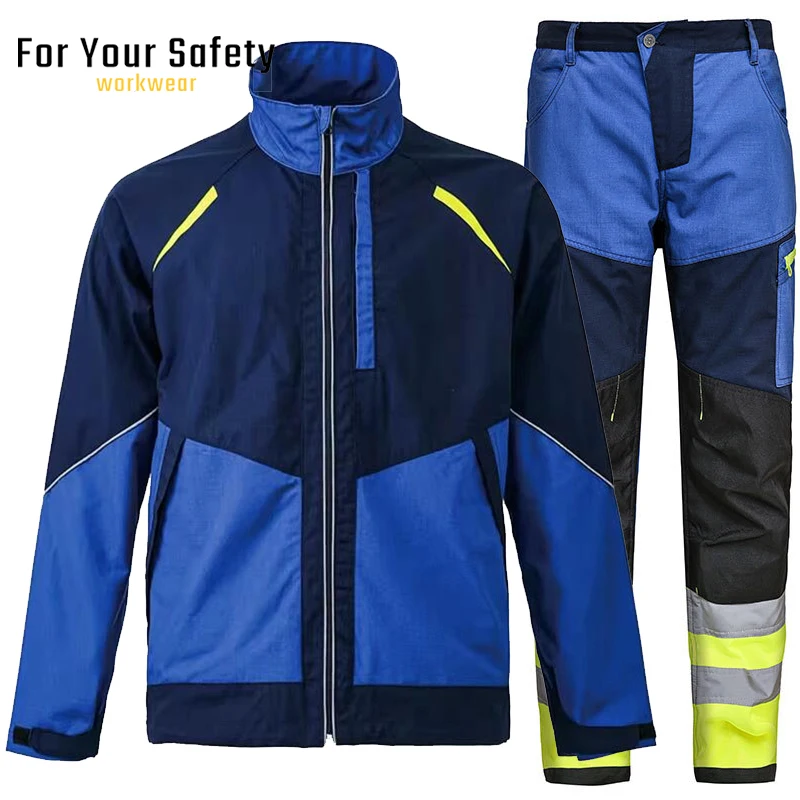 

Спецодежда высокой видимости, костюм для охраны труда, рабочая одежда, рабочая куртка Hi Vis, комплект брюк с несколькими карманами, униформа для мастерской