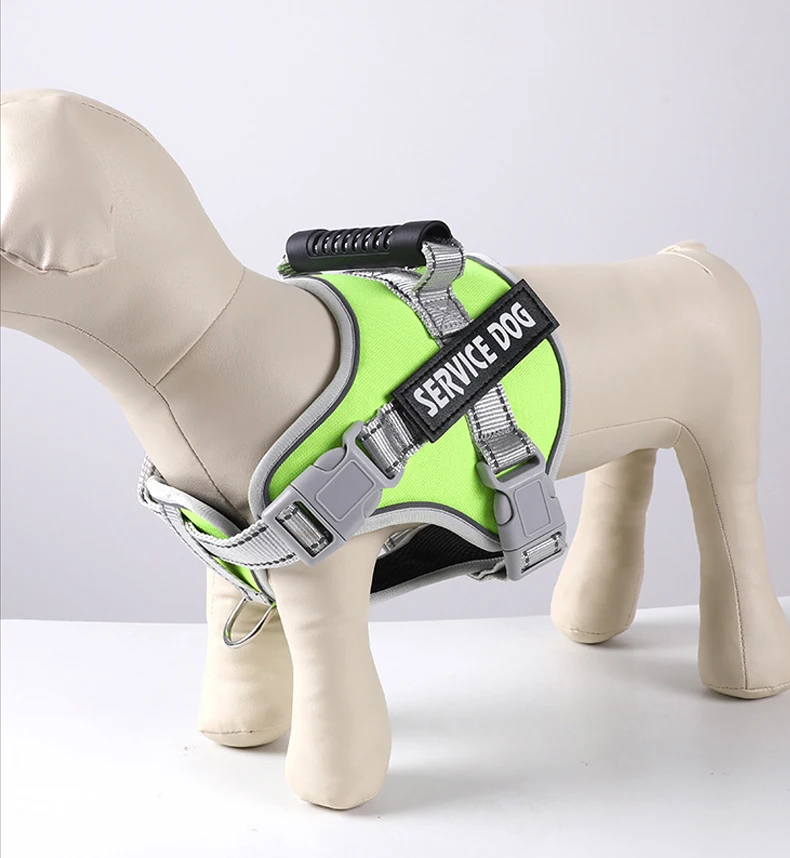 Personalized Name Dog Harness Adjustable Golden Retriever Labrador Dog Harness Reflective for Large Dogs Dog Walking Accessories