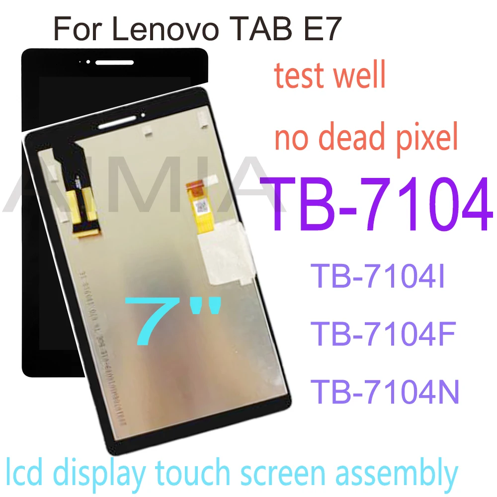 

7-дюймовый ЖК-дисплей для Lenovo TAB E7 TB-7104 TB-7104I TB-7104F TB-7104N 7104, ЖК-дисплей с сенсорным экраном и дигитайзером в сборе, замена