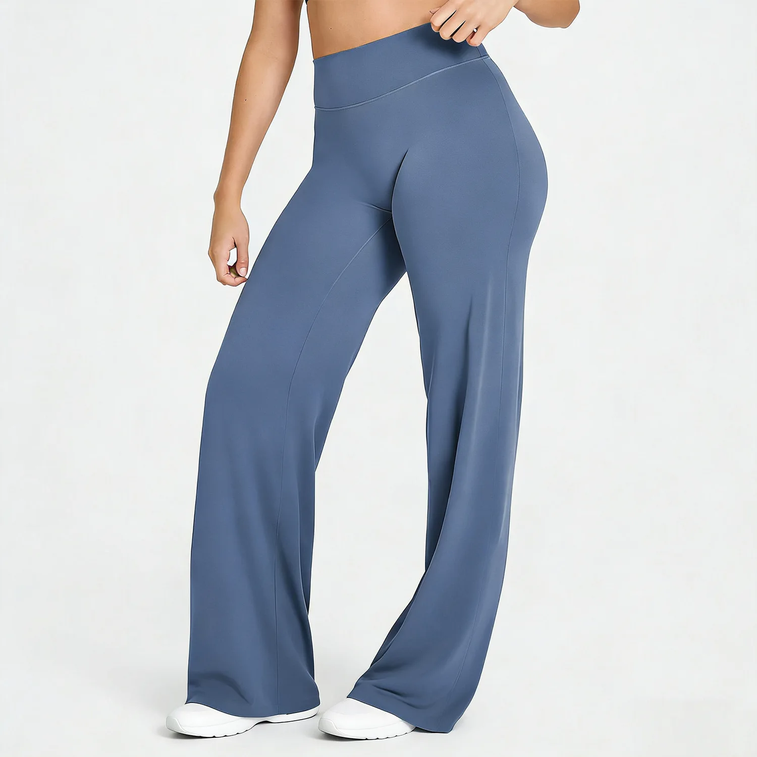 High Waisted Straight Leg Yoga Pants for Women, Naked Feeling Butt Lifting Loose Fit Workout Trousers, Slimming Gym Pants image 5