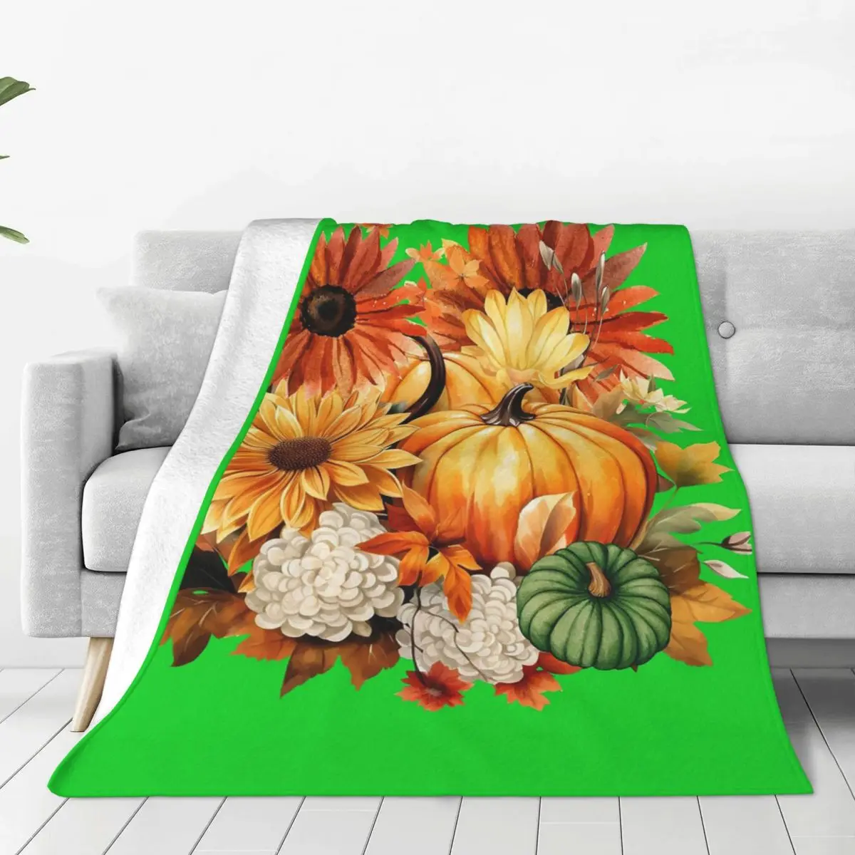 Vibrant Fall Leaves Blanket Flannel Super Soft Sofa Throw Blankets For Home Bedroom Travel Throws Bedspread Quilt