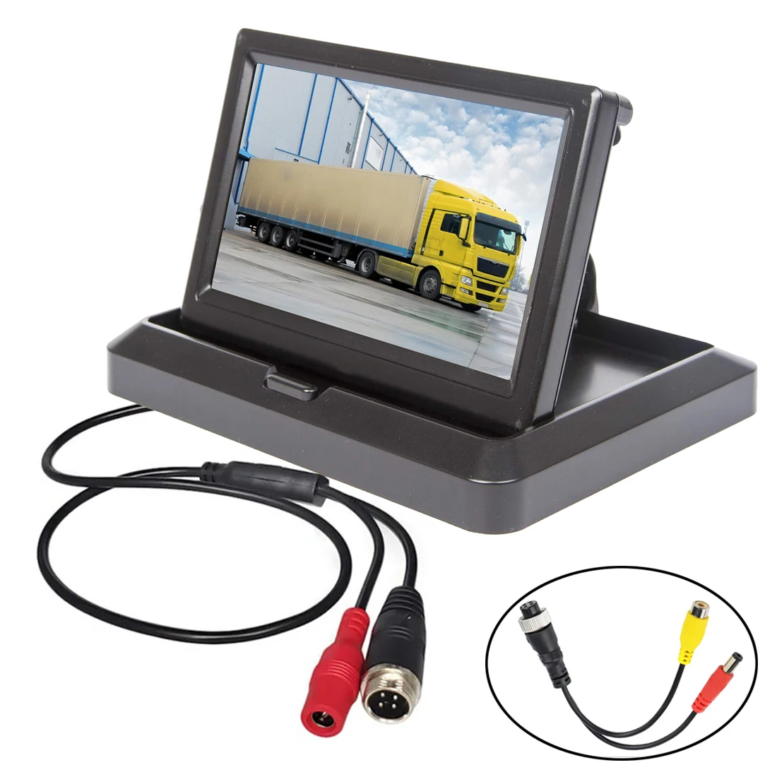 

Складной 5-дюймовый IPS AHD монитор 1024X600 с AV/4-контактным видеовходом для AHD CVBS, для автомобильных и грузовых камер заднего вида