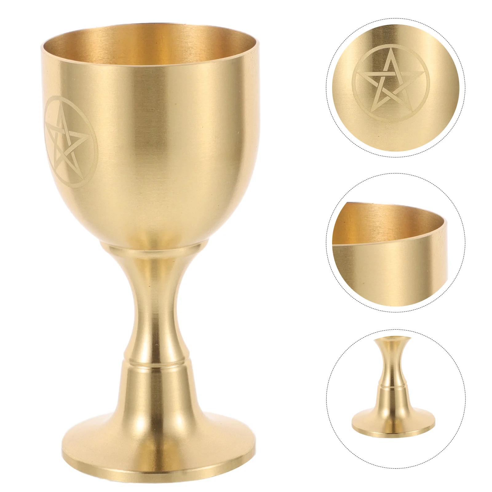 Altar Cup Holy Grail Cups Metal Buddha Multifunction Tabletop Church Baptism Brass Goblet Vintage Wear-resistant Buddhism