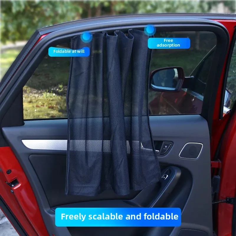Magnetic Car Window Sunshade Cover Summer UV Protection Car Side Front Rear Window Mesh Curtain Protector Cover Auto Accessories