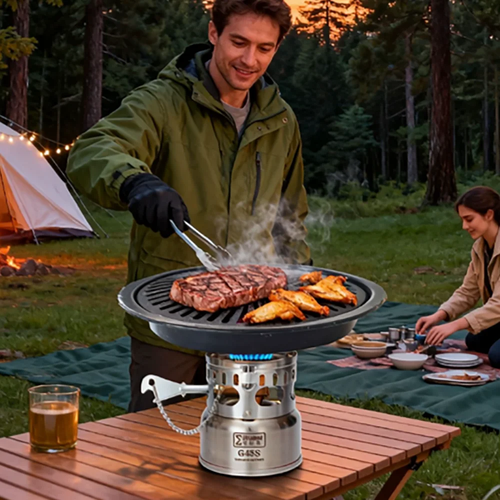 IWALKER G43S Kochset Campingkocher Gasbrenner Geräuscharmer Brenner mit Aufbewahrungstöpfen für Reisen Picknick Notfälle – Detail 22