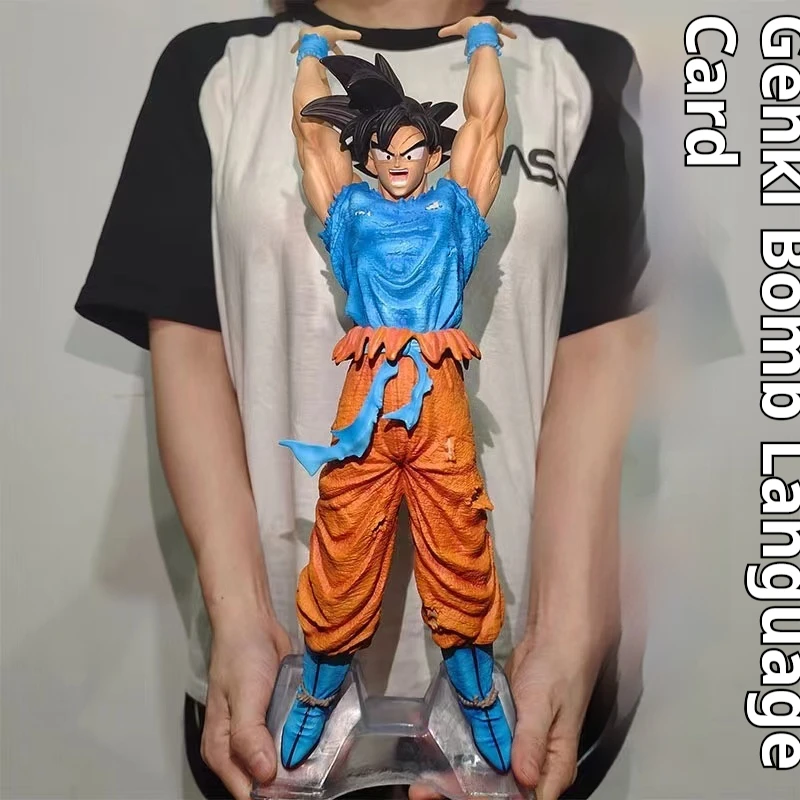 Estatua de Dragon Ball Z Son Goku Genkidama Spirit GK, modelo de Anime, figura coleccionable, escultura artística, regalo para hombres