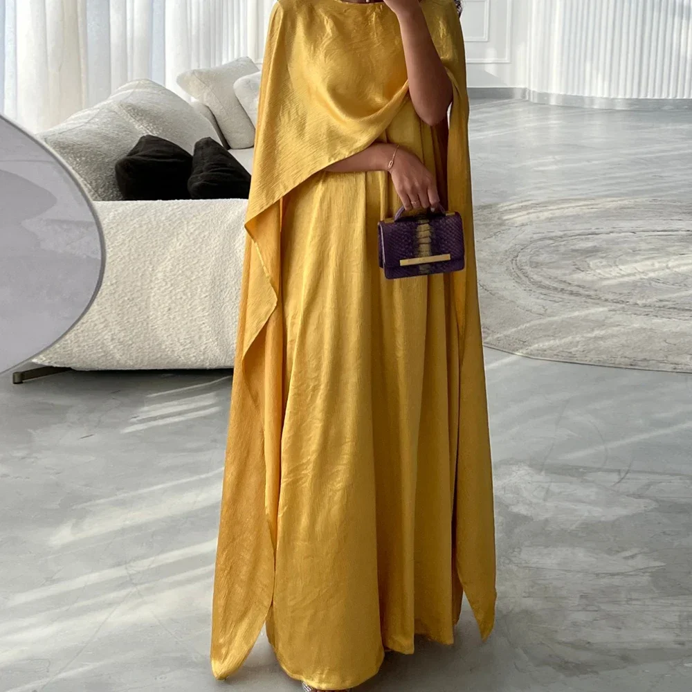 女性用サテンアバヤ、ムスリム向け控えめなドレス、クローク、パーティガウン、イード、ラマダン、ジャラビーヤ、ジェラバ、ドバイ、カフタン、トルコ、ローブ、ケバヤ、カフタン