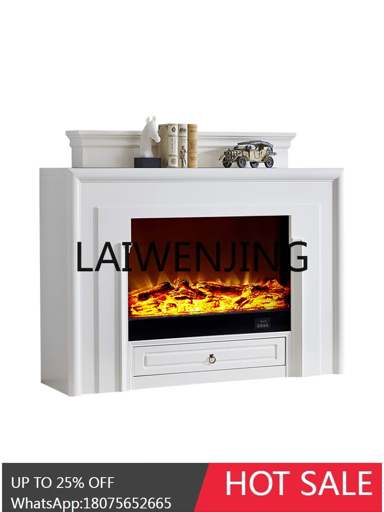1.5 M American Fireplace Simulation Flame Household Minimalist Imitation Marble Electric Fireplace Curio Cabinet
