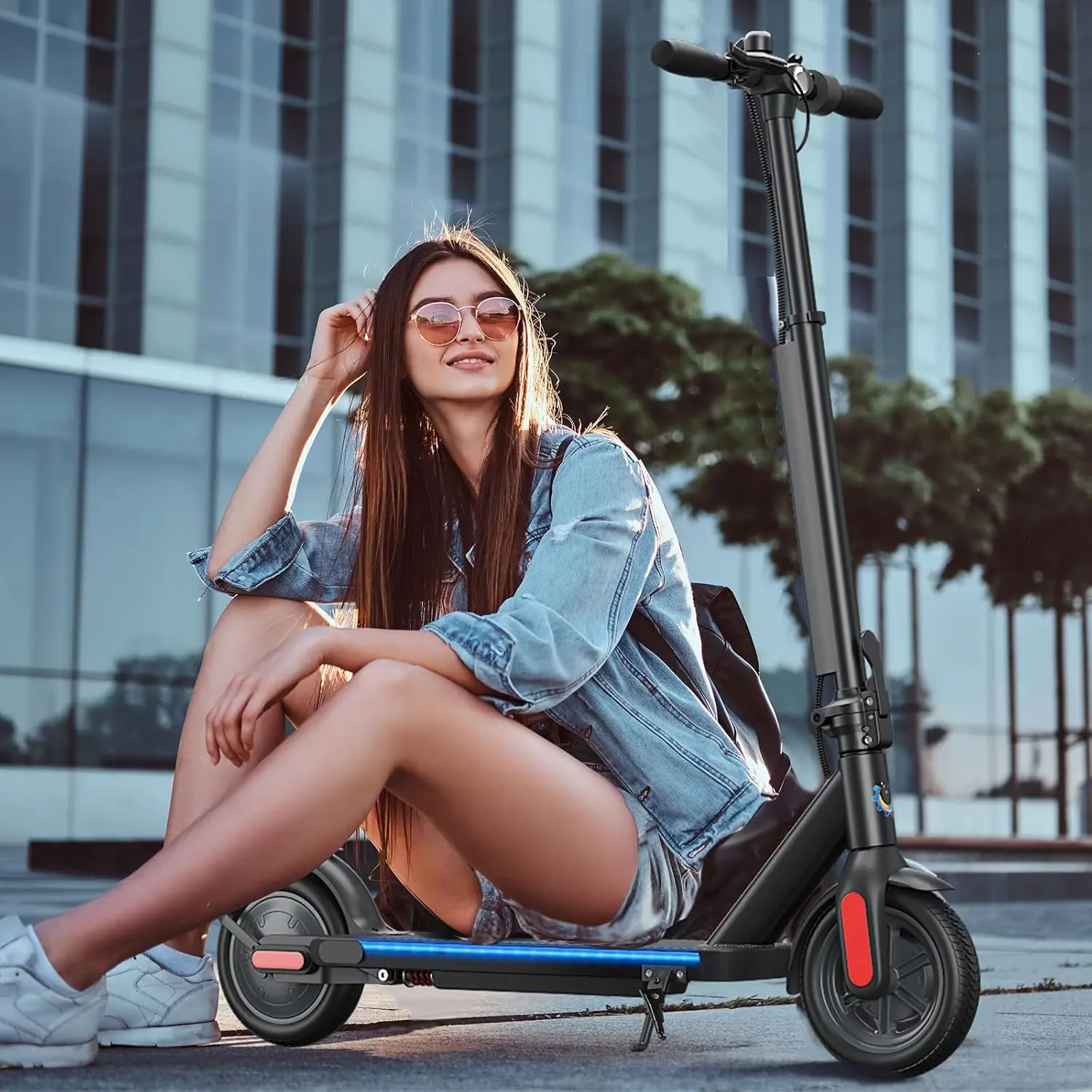 Electric Scooter, 20-25 Miles Range & 20 MPH Speed, 500W Cruise Control Electric Scooter Adults, 9/10