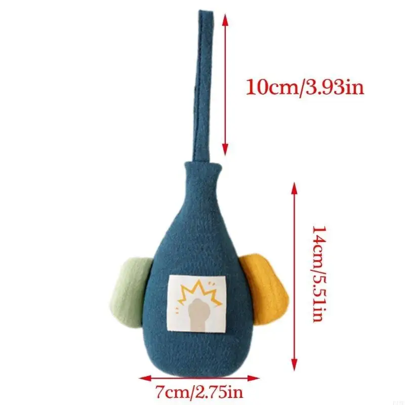 F19F Baby Sensory Toy Auditory Development Hand Hand Doll สำหรับบ้านและการเดินทางทุกวัน