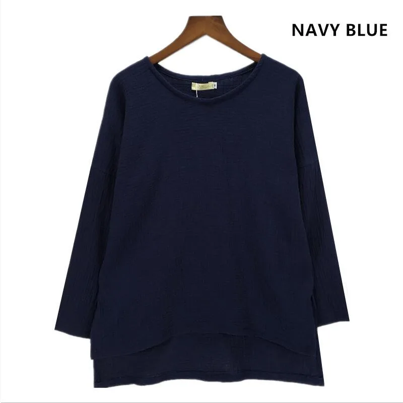 Autumn Women Vintage & Casual blouse comfortable loose casual cotton linen shirts women Spring blouse tops blusa mujer moda 2026