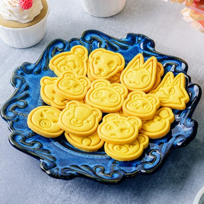 Cake Cookie Animal Crossing Cutter Cute Anime Figure DIY 3D Baking Mould Cookie Tools Set Party Decorations view 6