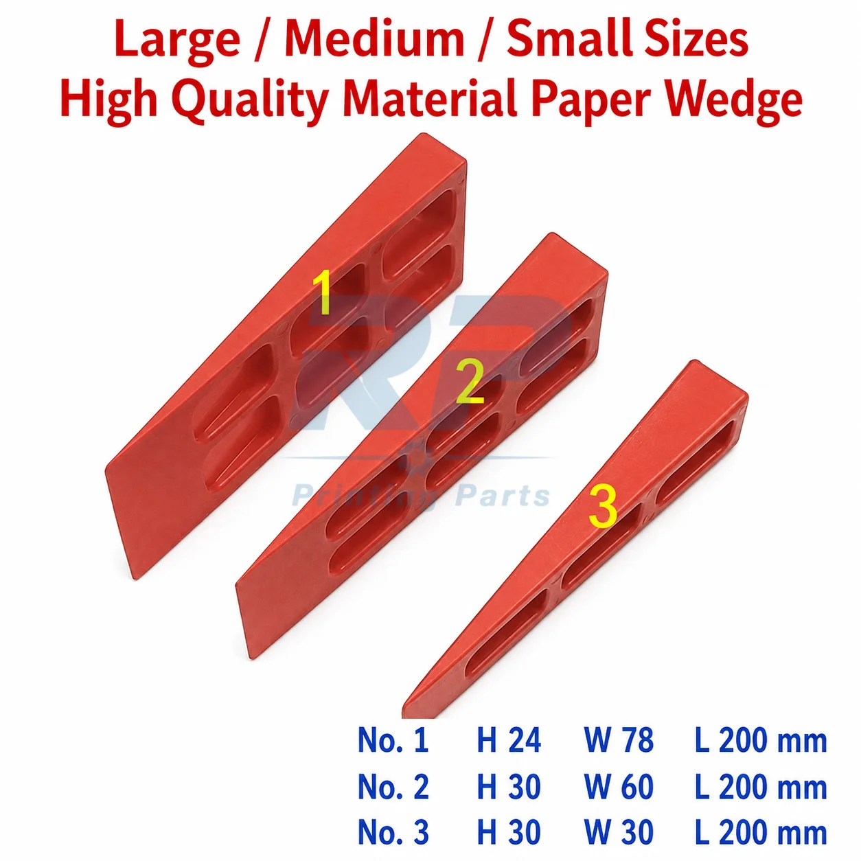 White Paper Wedge Rubber Plug Compatible with Heidelberg Komori Roland Mitsubishi KBA Printing Press Tool