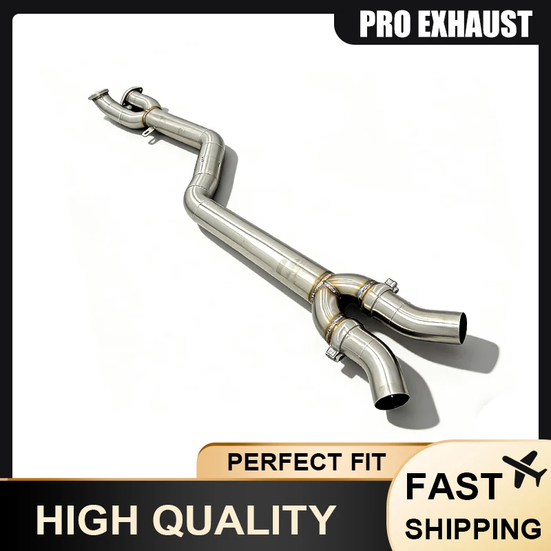 ACE Free Flow 89MM Single Midpipe for BMW M3 G80 M4 G82 M2 G87 S58 3.0T Stainless Steel  Non-Resonator Midpipe Exhaust Systems