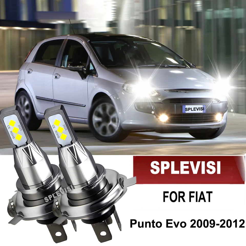 

2Pcs 9003/H4 Led Headlight Bulbs Dual Beam Aluminum IP67 For Fiat Punto Evo 2009 2010 2011 2012 Upgrade High Brightness