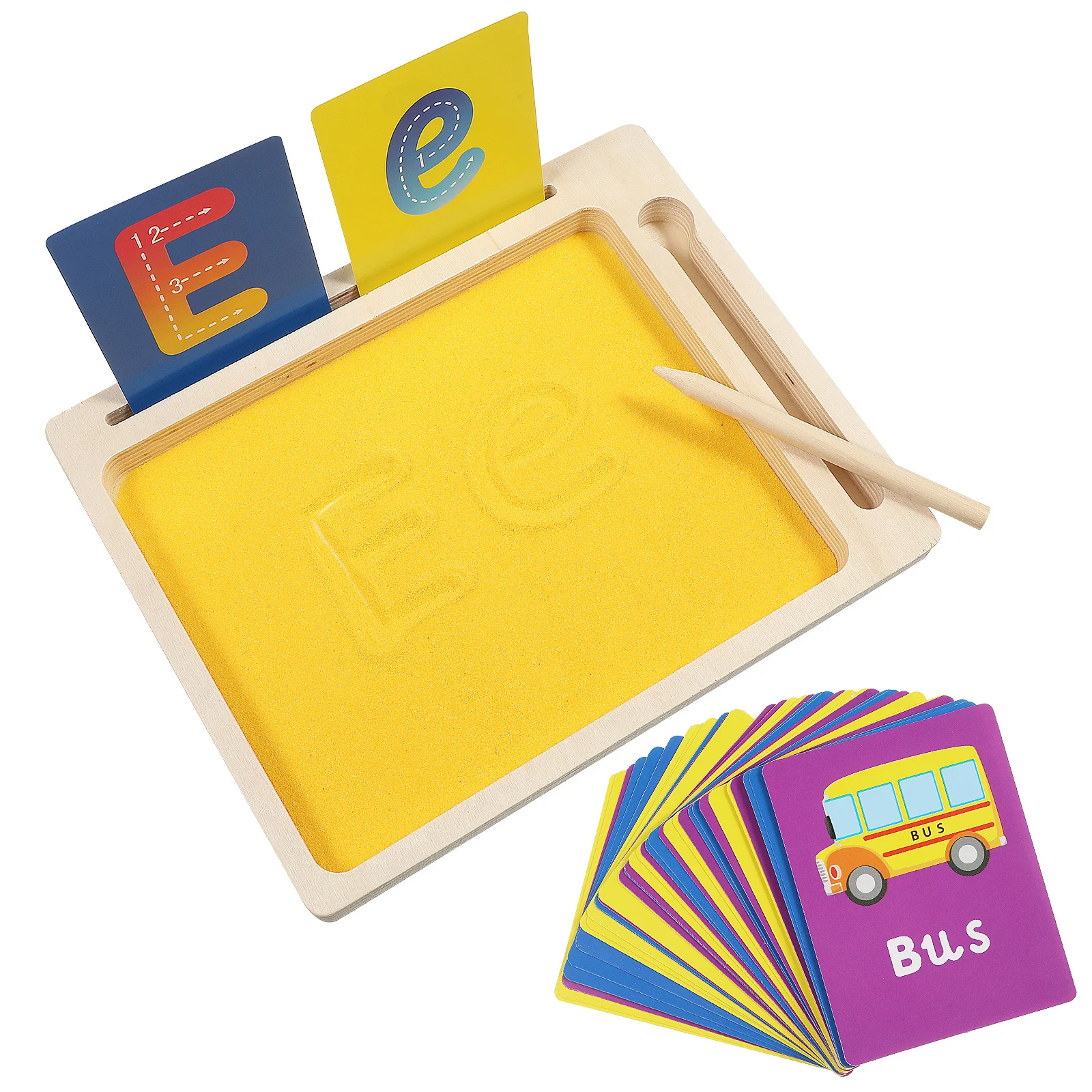 صينية رملية من BCOATH Montessori لعبة ممارسة الكتابة الخشبية ولوحة تتبع الحروف هدية تعليمية للفصول الدراسية للأطفال #1