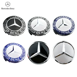 75 MM Araba Styling Tekerlek Merkezi Kapakları Hub Caps Değiştirme Mercedes Benz Için W211 W203 W204 W210 W124 AMG W202 CLA W212 W220 W205